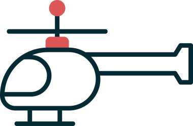 Helikopter. Web simgesi basit illüstrasyon