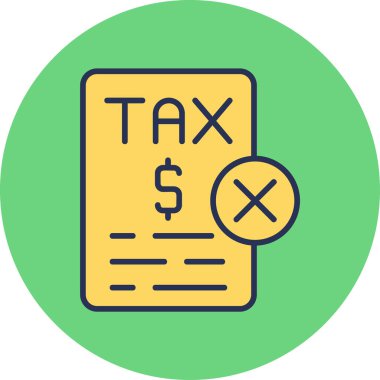 Soyut bir vergi belgesinin web tabanlı grafik sunumu.