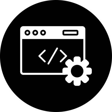 Web Yazılım simgesi, vektör illüstrasyonu