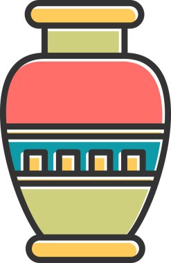 Vazo. Web simgesi basit illüstrasyon