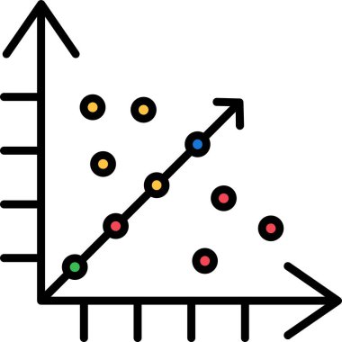 Regresyon ok grafiği büyüme simgesi