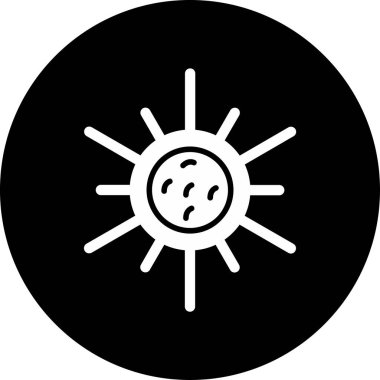 Bakteri simgesi, vektör illüstrasyonu basit tasarım