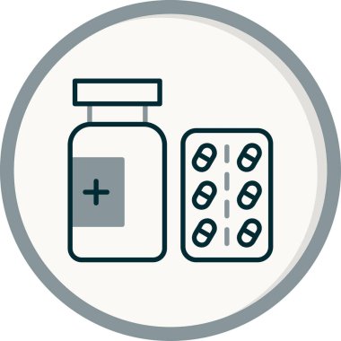 uyuşturucu ve hap ikonu vektör illüstrasyonu