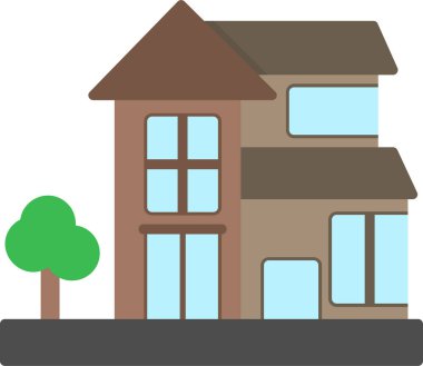 Modern yapı simgesinin vektör illüstrasyonu 