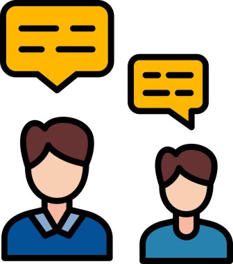 Konuşun. Web simgesi basit illüstrasyon