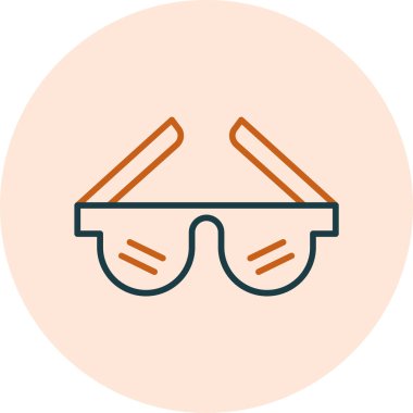 Gözlük. Web simgesi basit illüstrasyon 
