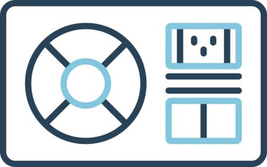 PSU simgesi, vektör illüstrasyonu basit tasarım
