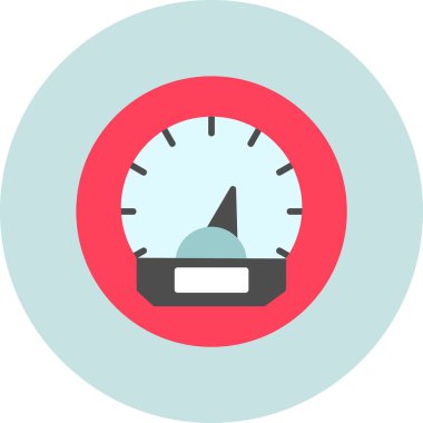 Speedometer web simgesi, vektör illüstrasyonu