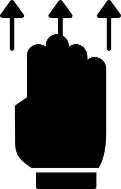 El simgesini kaydır. vektör illüstrasyonu