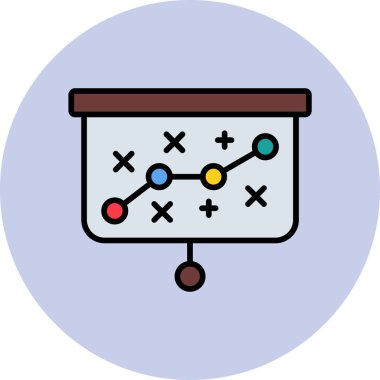 Strateji iş simgesi, vektör illüstrasyonu