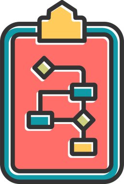 Strateji iş simgesi, vektör illüstrasyonu