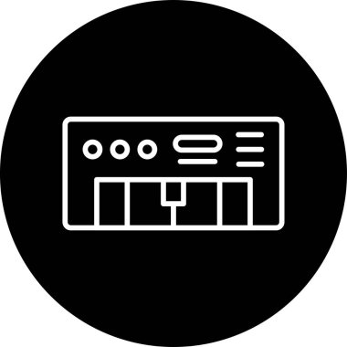 piyano müzik ikonu vektör illüstrasyonu                        