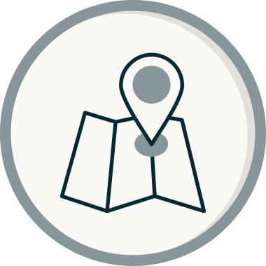 konum haritası gezinme simgesi ana hat biçiminde 