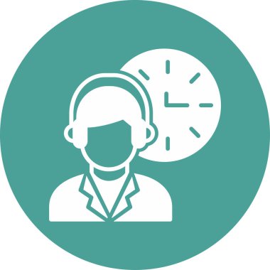 operatör düz simge, vektör, illüstrasyon