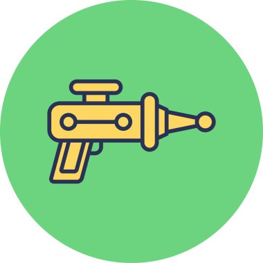 Lazer silahı, silah ikonu, vektör illüstrasyonu