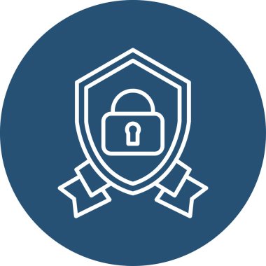 Koruma. Web simgesi basit illüstrasyon