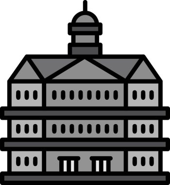 Royal Palace web simgesi, basit vektör illüstrasyonu