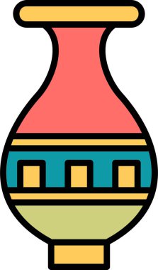 Vazo. Web simgesi basit illüstrasyon