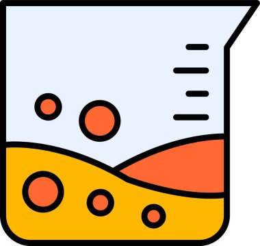 Beaker modern simgesinin vektör illüstrasyonu                          