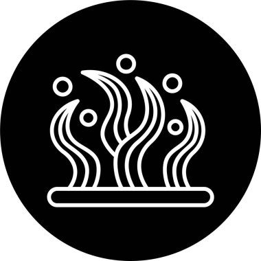 yosun simgesi vektör illüstrasyonu 