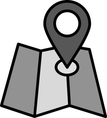 konum haritası gezinme simgesi ana hat biçiminde 