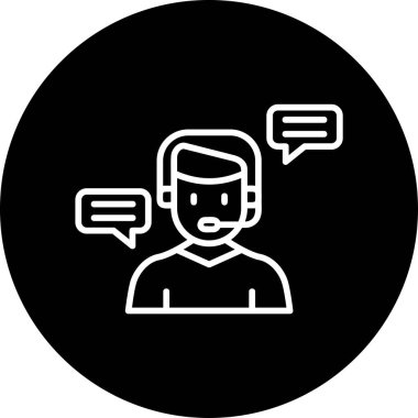 Müşteri servis simgesi vektör illüstrasyonu