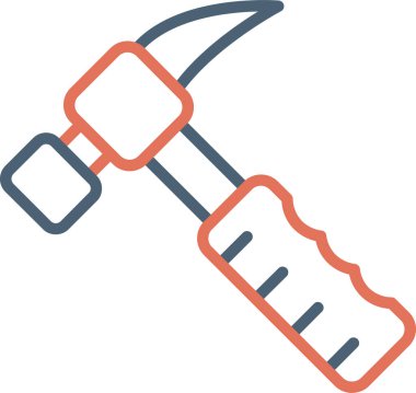 Çekiç ağı simgesi, basit vektör illüstrasyonu 