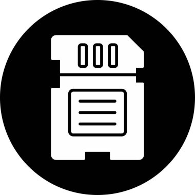 hafıza kartı simgesi vektör çizimi tasarımı