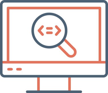 Test süreci simgesi, vektör illüstrasyonu basit tasarım