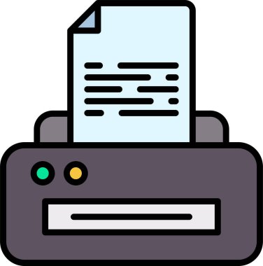 Yazıcı, web simgesi basit illüstrasyon