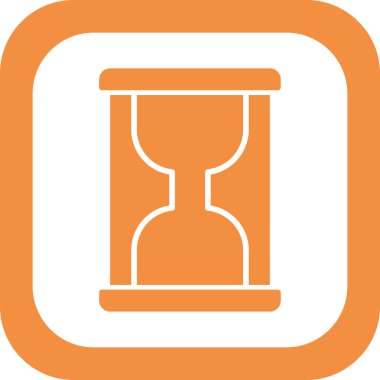 Kum saati simgesi, vektör illüstrasyonu 