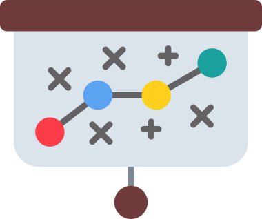 Strateji iş simgesi, vektör illüstrasyonu