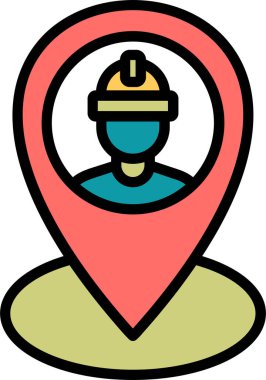 Konum pin simgesinin vektör illüstrasyonu 