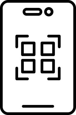 QR Kod simgesi modern vektör illüstrasyonu