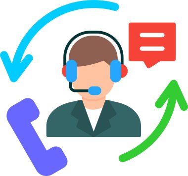 Çağrı merkezi. Basit simge vektörü