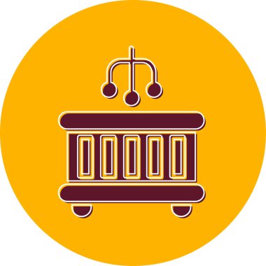 Bebek Yatağı Web simgesi, basit vektör illüstrasyonu