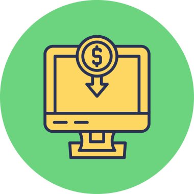 bilgisayar simgesi, vektör illüstrasyonu basit tasarım