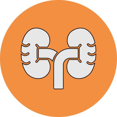 İnsan böbrekleri ikon vektör çizimi