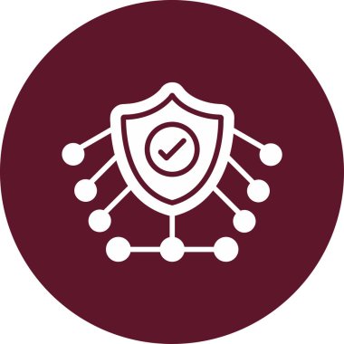 ağ koruması siber güvenlik ikon vektör çizimi 