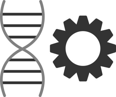 DNA simgesi. Web için DNA vektör simgelerinin basit çizimi 