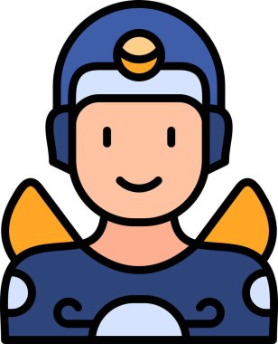 Süper kahraman ağ simgesi, vektör illüstrasyonu