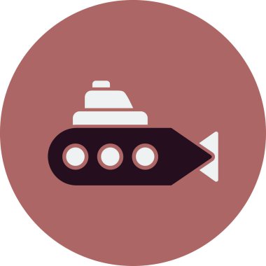 denizaltı ağ simgesi, basit vektör illüstrasyonu