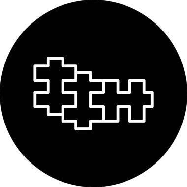 yapboz parçaları bulmaca simgesi, basit tasarım