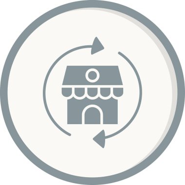 Dükkan. Web simgesi basit tasarım 