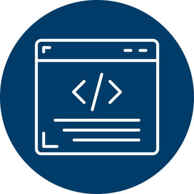 Web Programlama simgesinin temel doğrusal resmi