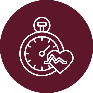 Kronometre simgesi, vektör illüstrasyonu basit tasarım