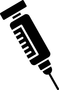 Şırınganın temel doğrusal resmi, tıbbi konsept