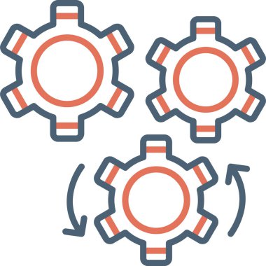 Düz dişli simge vektör çizim