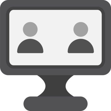 Ana hatlı biçim vektör illüstrasyon tasarımında konferans simgesi