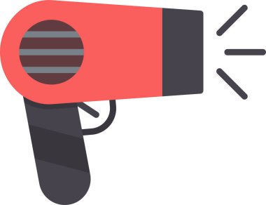 saç kurutma web simgesi vektör illüstrasyonu